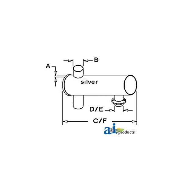Muffler 26" x14" x8"